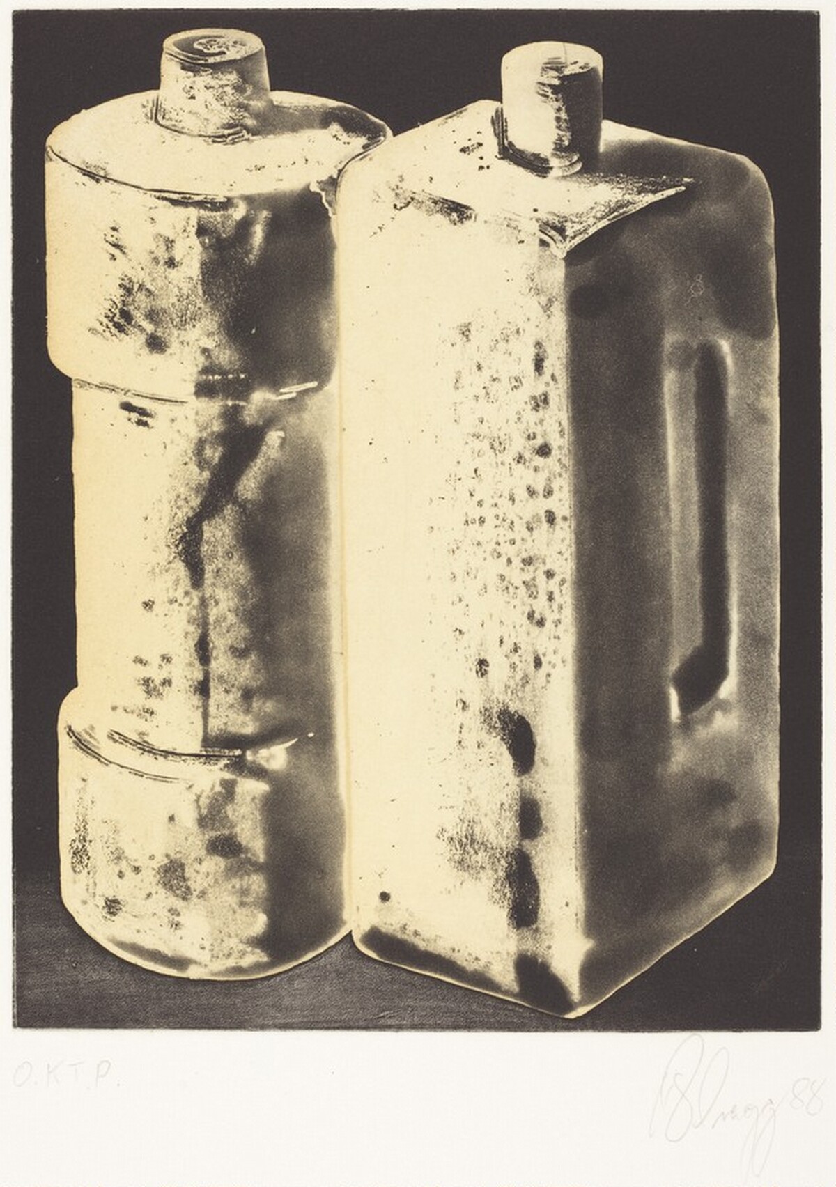 Two Bottles, State 1 by Tony Cragg
