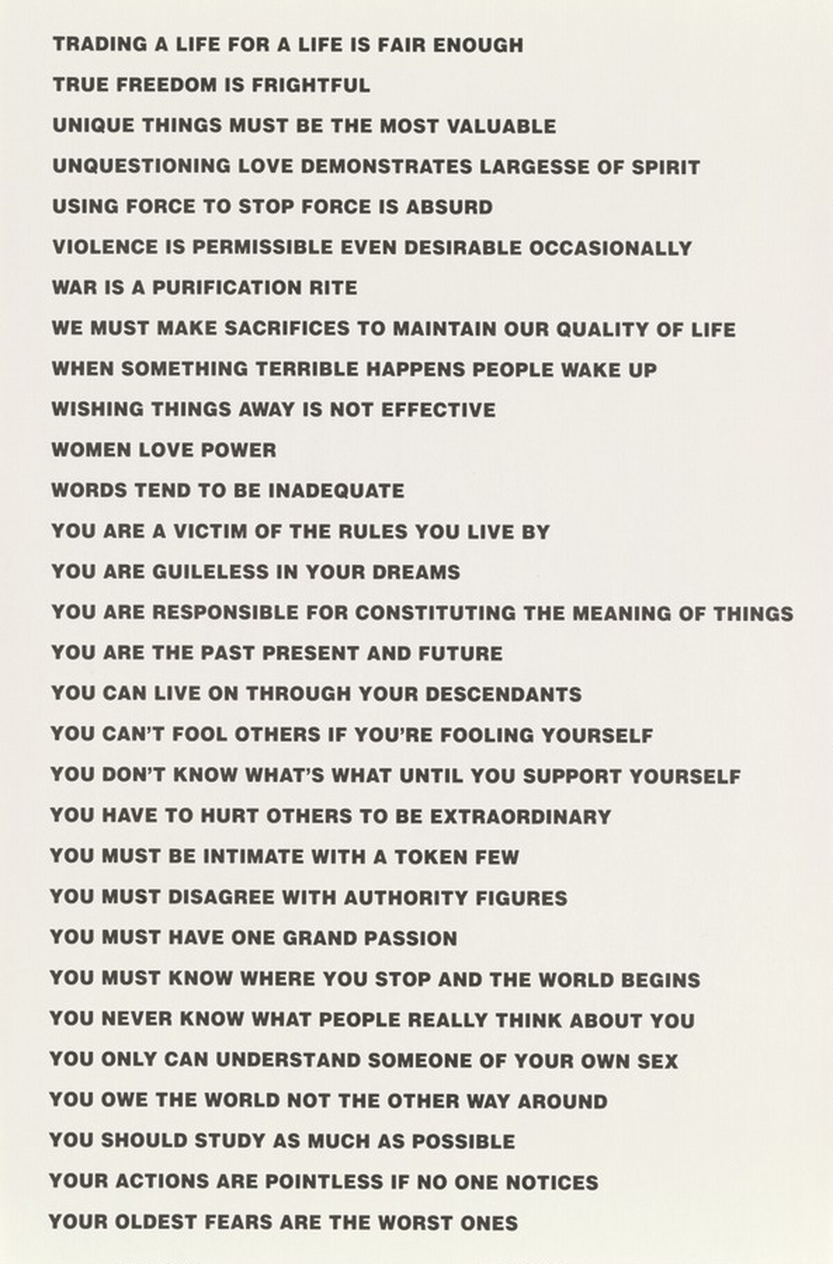 Truism by Jenny Holzer