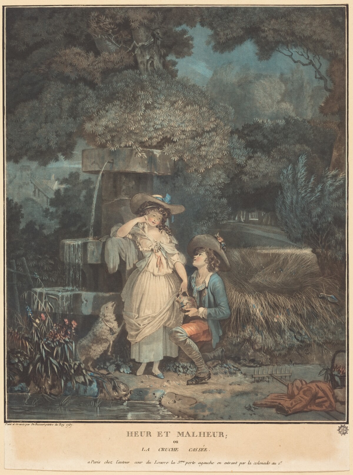 Heur et Malheur, ou la Cruche cassée by Philibert-Louis Debucourt