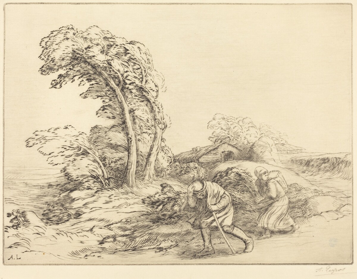 Gust of Wind (Un coup de vent) by Alphonse Legros