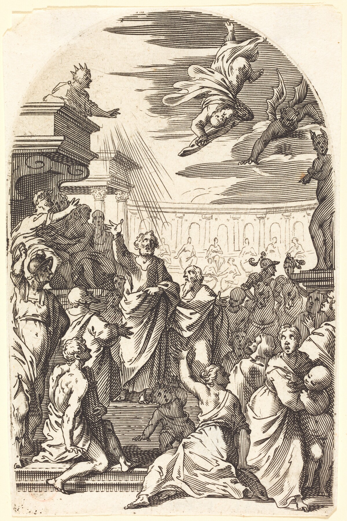 Fall of Simon the Magician by Jacques Callot