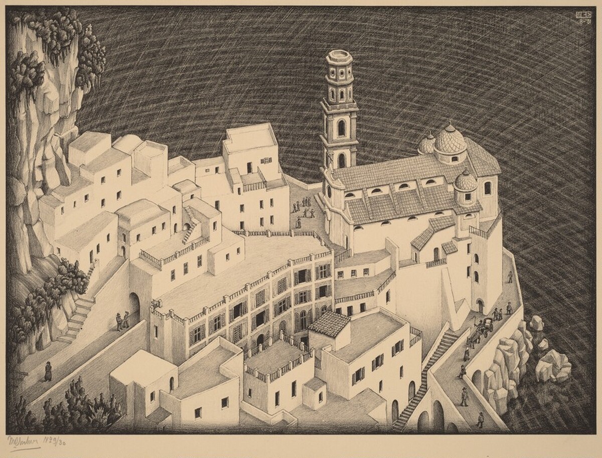 Atrani, Coast of Amalfi by M.C. Escher