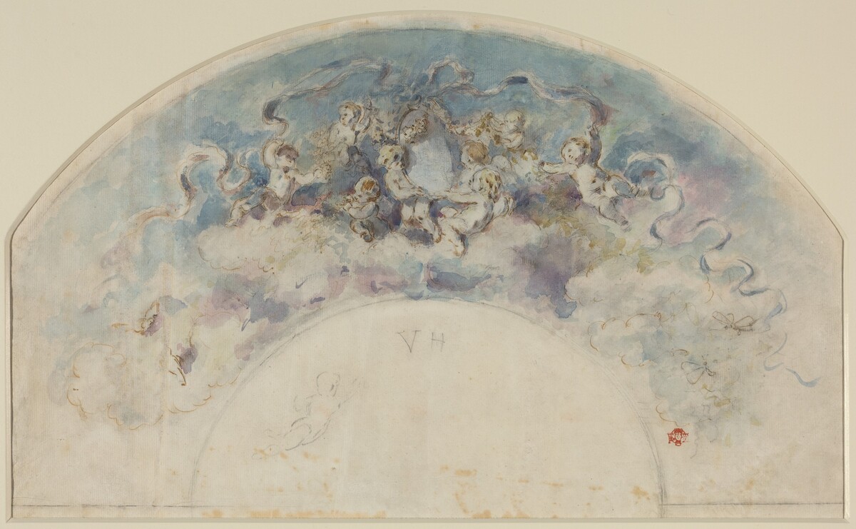 Drawing for a Fan by Félix-Hilaire Buhot