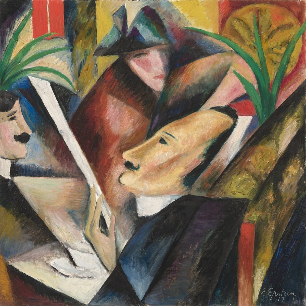 People on a Café Terrace by Elisabeth Epstein