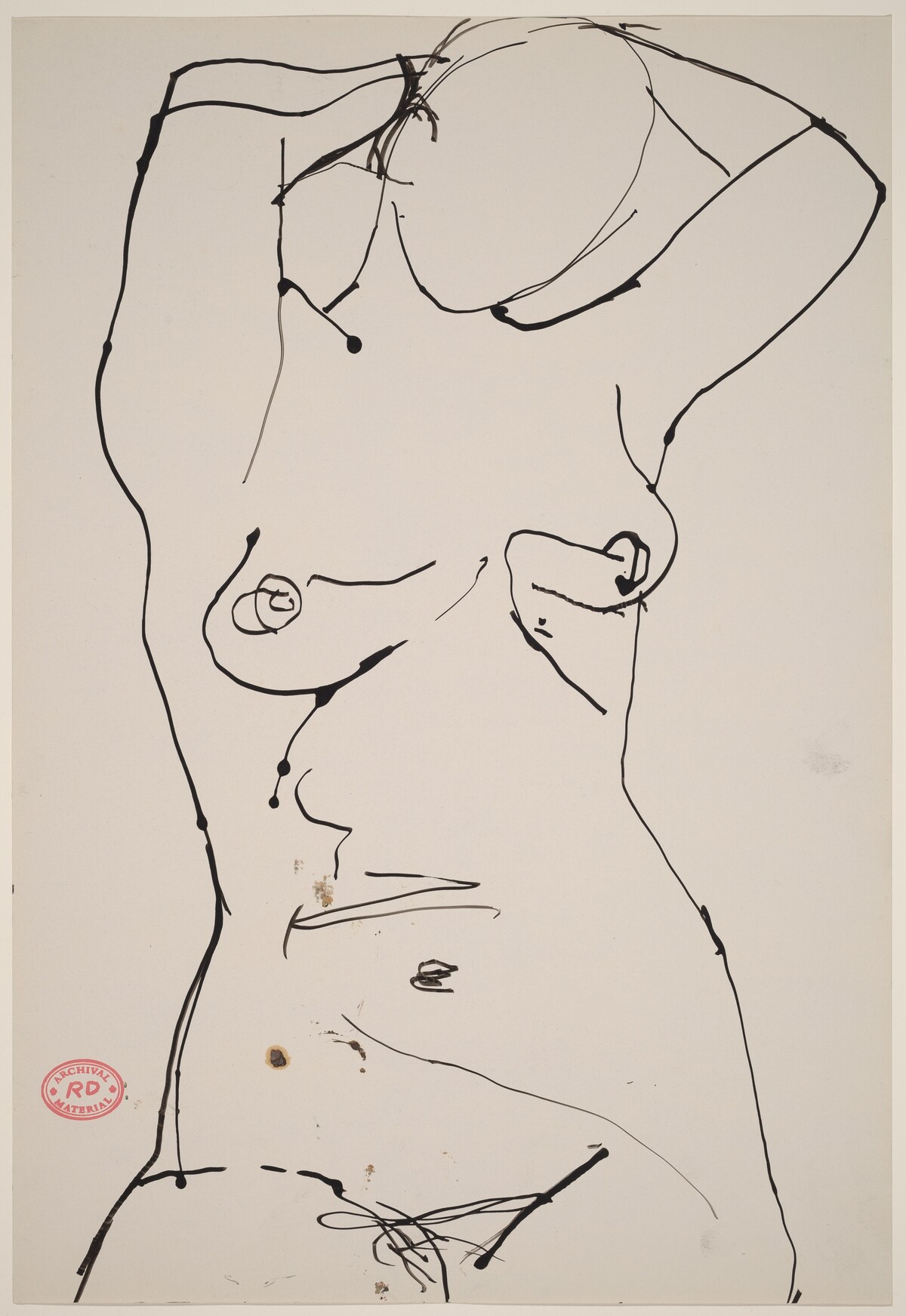 Untitled [female nude with arms behind head] by Richard Diebenkorn
