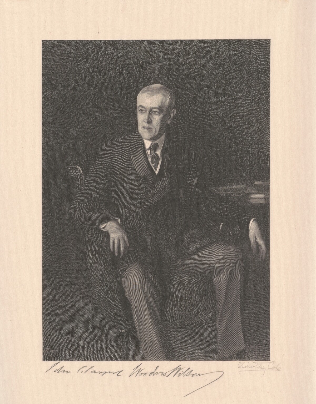 Woodrow Wilson by Timothy Cole, after John Singer Sargent