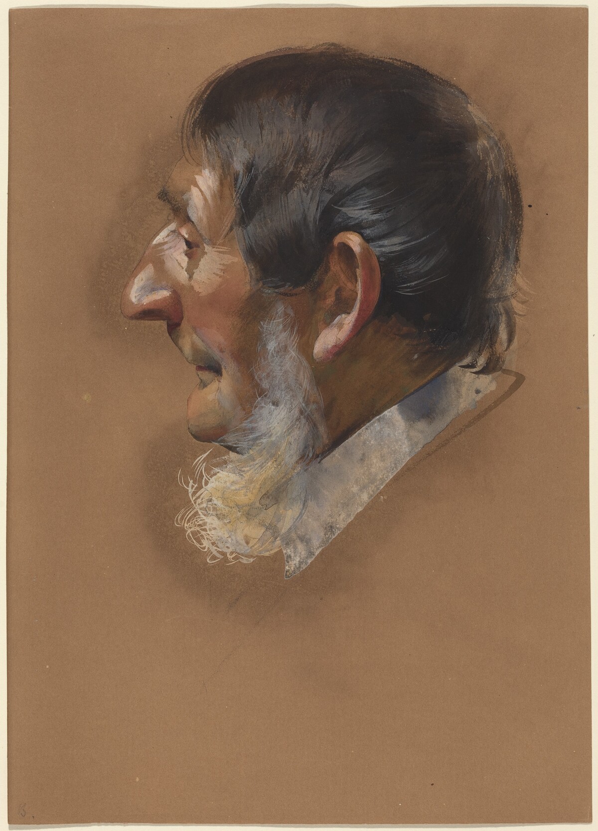 Profile of a Man with Sidewhiskers by German 19th Century
