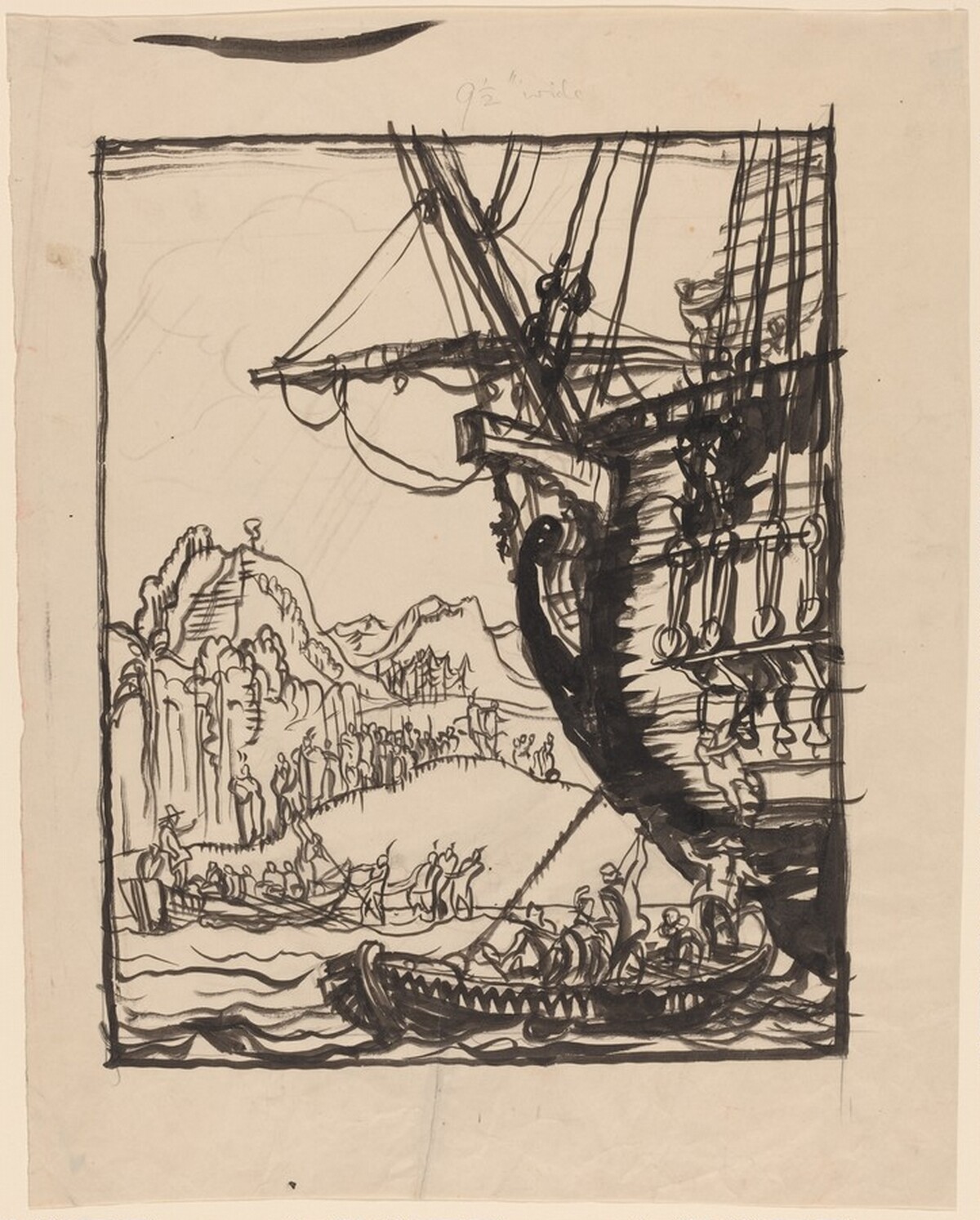 The Historic Landing by Frank Brangwyn