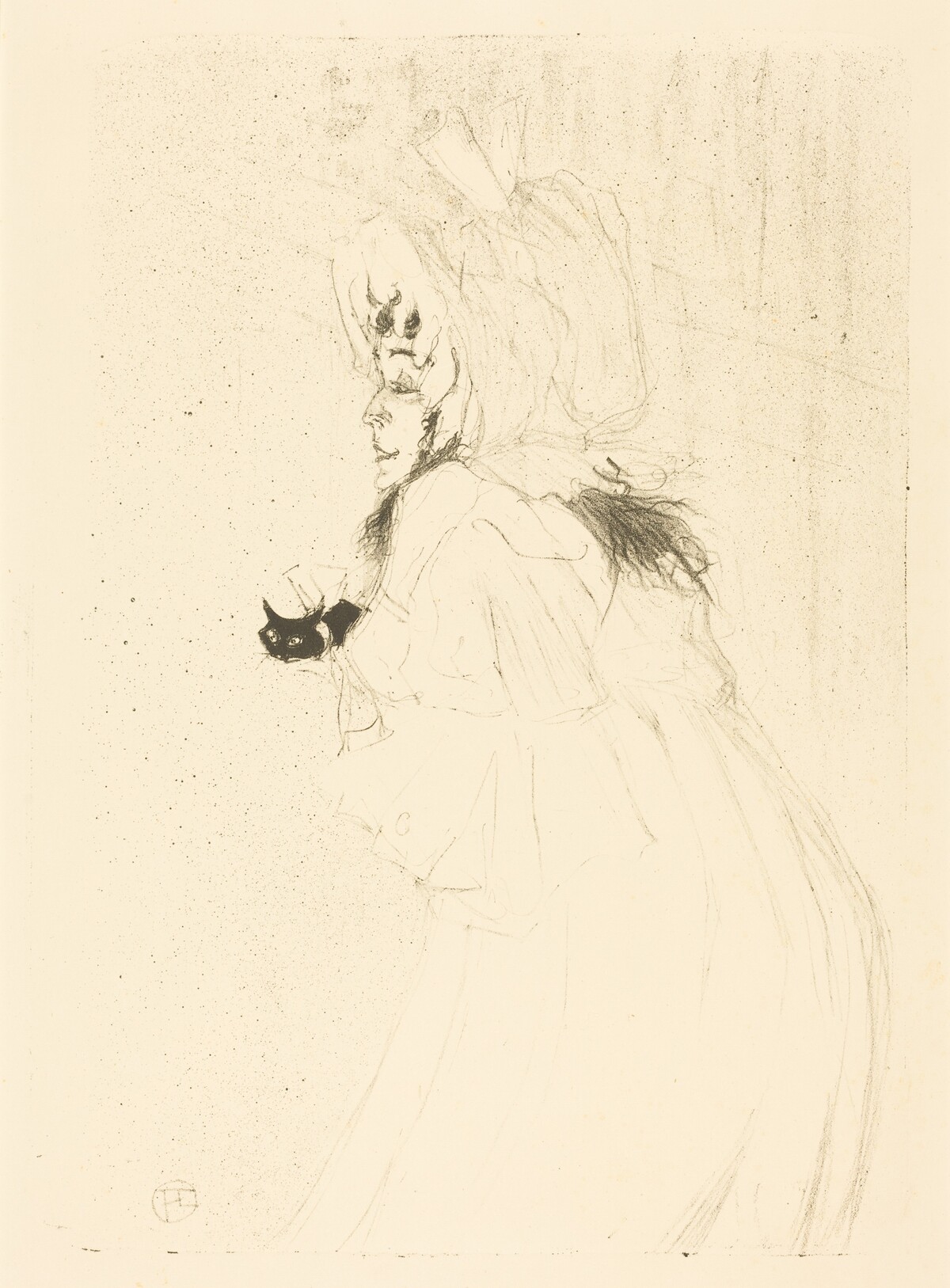 May Belfort Bowing (Miss May Belfort saluant) by Henri de Toulouse-Lautrec