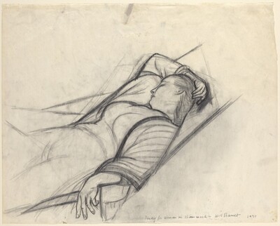 Study for Woman in Hammock ("Summer Idyll")