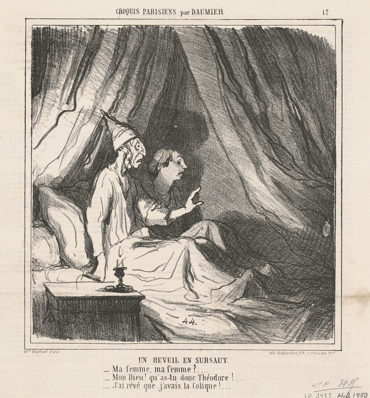 Un réveil en sursaut by Honoré Daumier