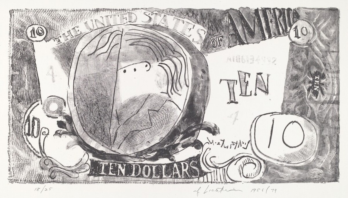 Ten Dollar Bill by Roy Lichtenstein