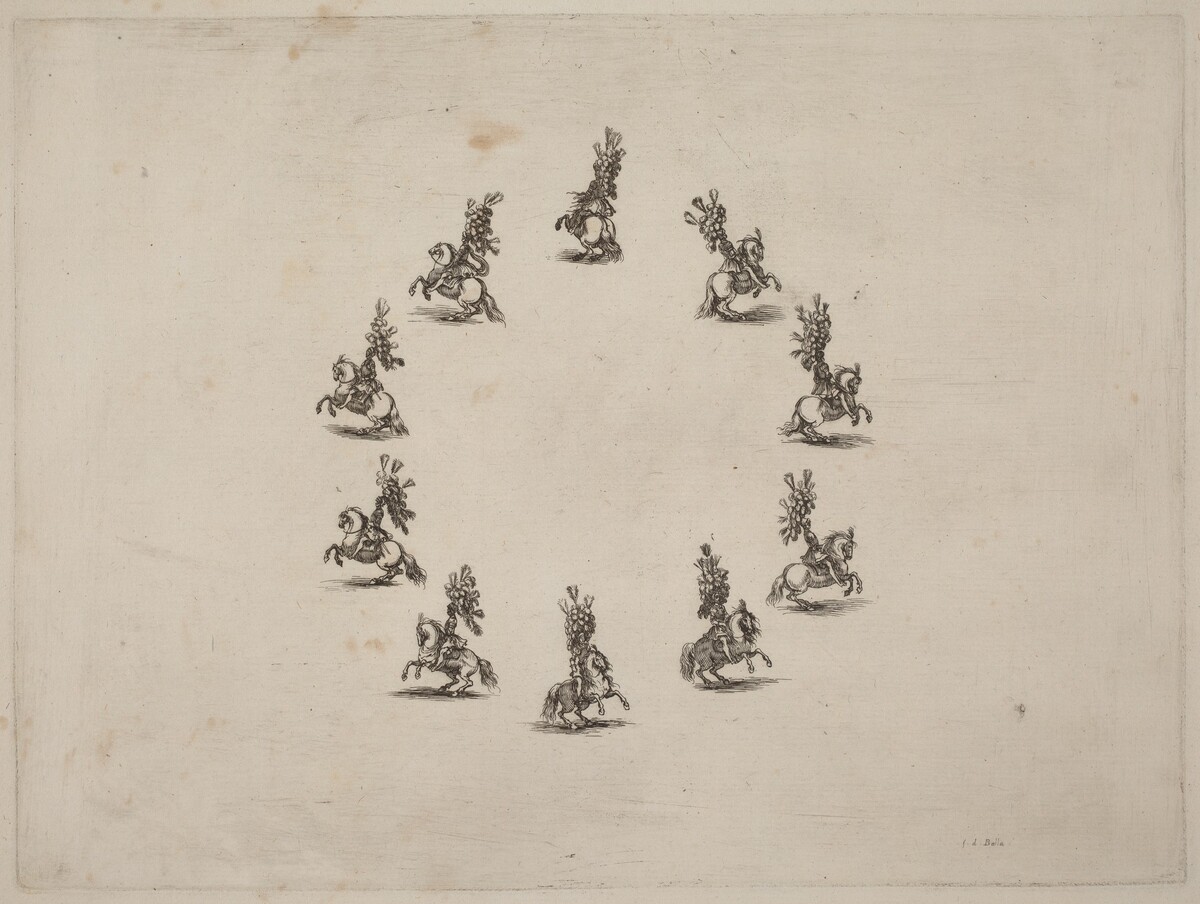 Ten Cavaliers in a Circle by Stefano Della Bella