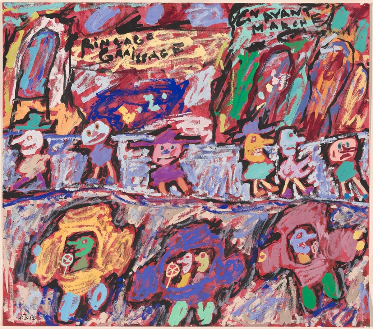 Rinçage, Graissage (Carwash, Oilchange) by Jean Dubuffet