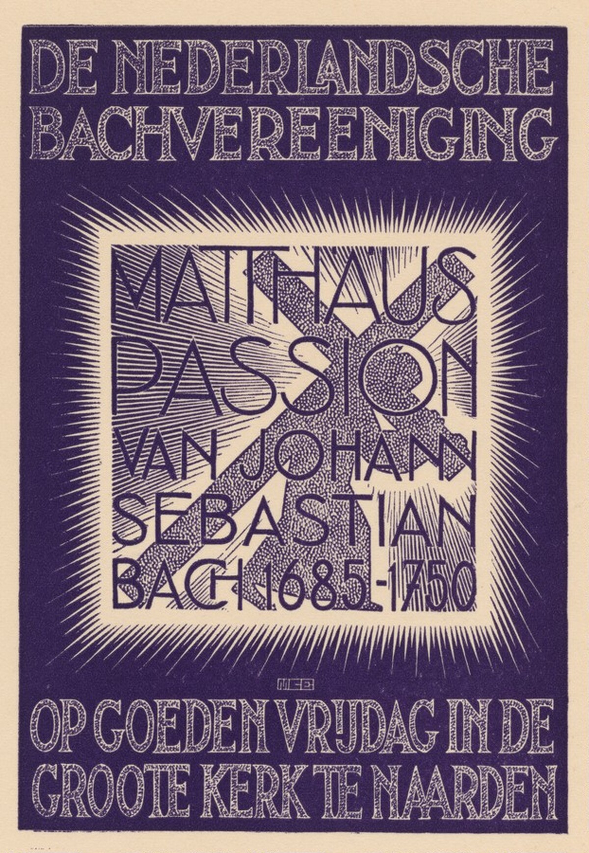 Program "St. Matthew Passion" by M.C. Escher