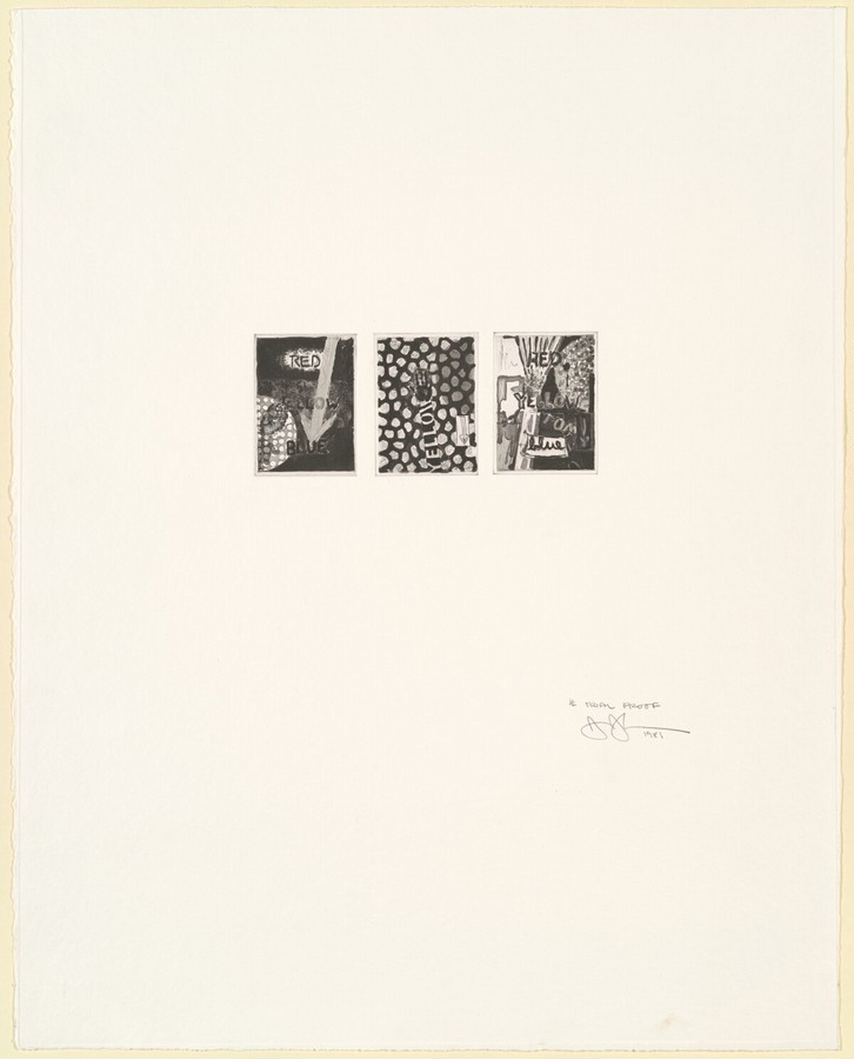 Untitled [trial proof 1] by Jasper Johns