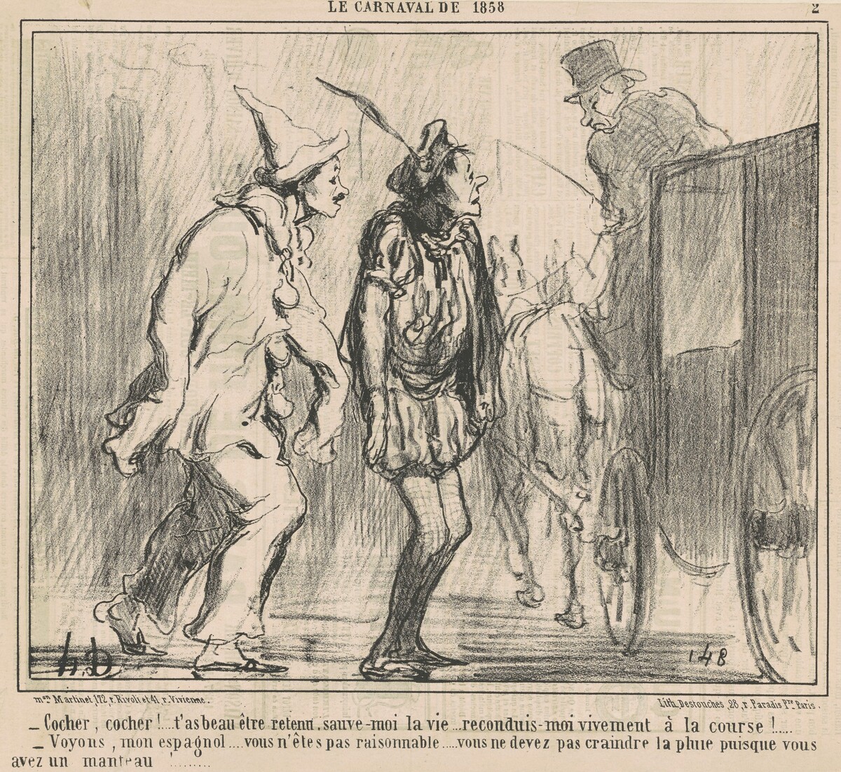 Cocher, Cocher! ... by Honoré Daumier