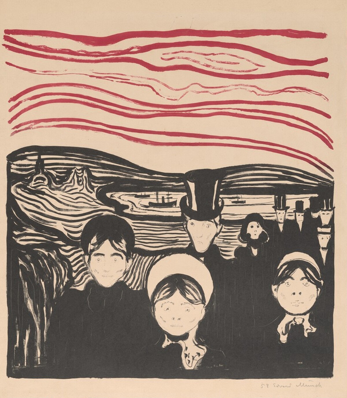 Angst by Edvard Munch