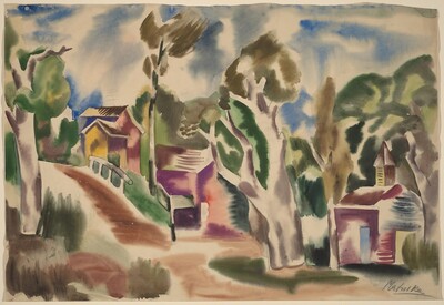 Landscape with Footbridge