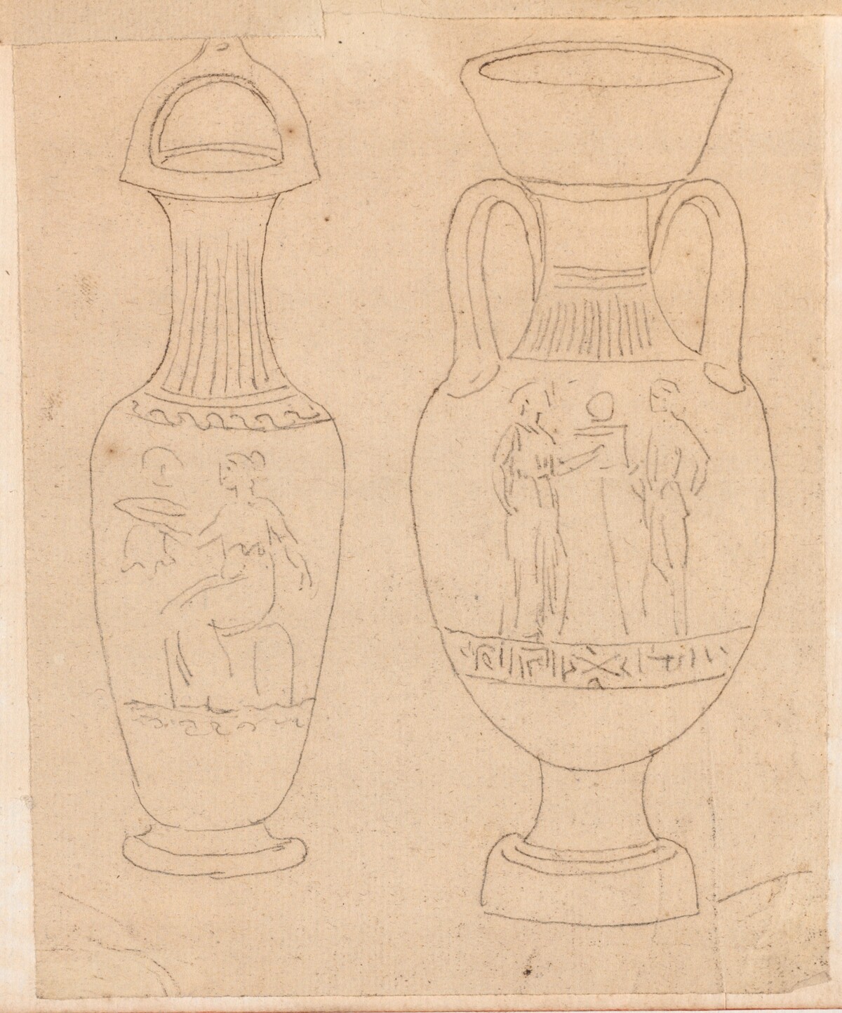 Two Greek Vases by Jacques-Louis David