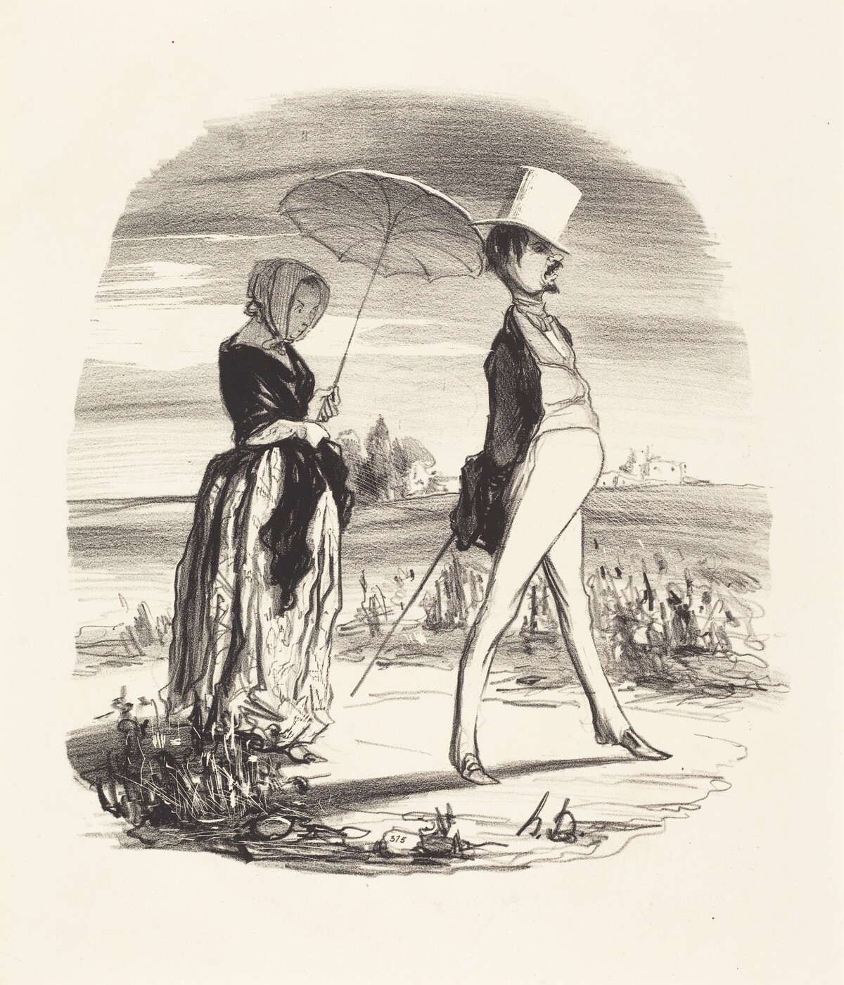 Et on appelle ça descendre le fleuve de la vie... by Honoré Daumier