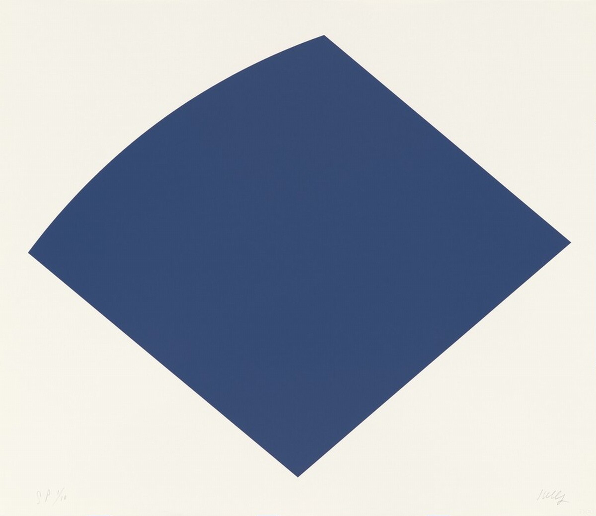 Dark Blue Curve by Ellsworth Kelly