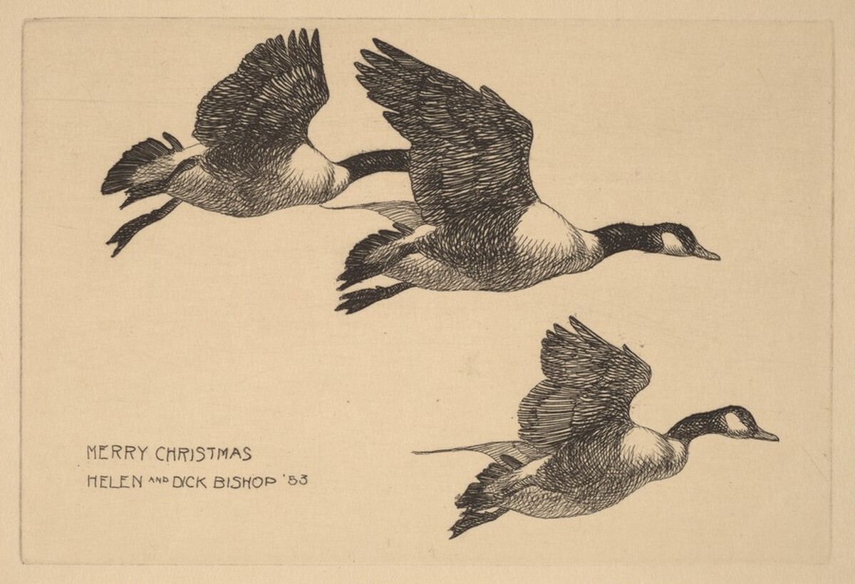 Christmas Card from Helen and Dick Bishop by Richard Evett Bishop
