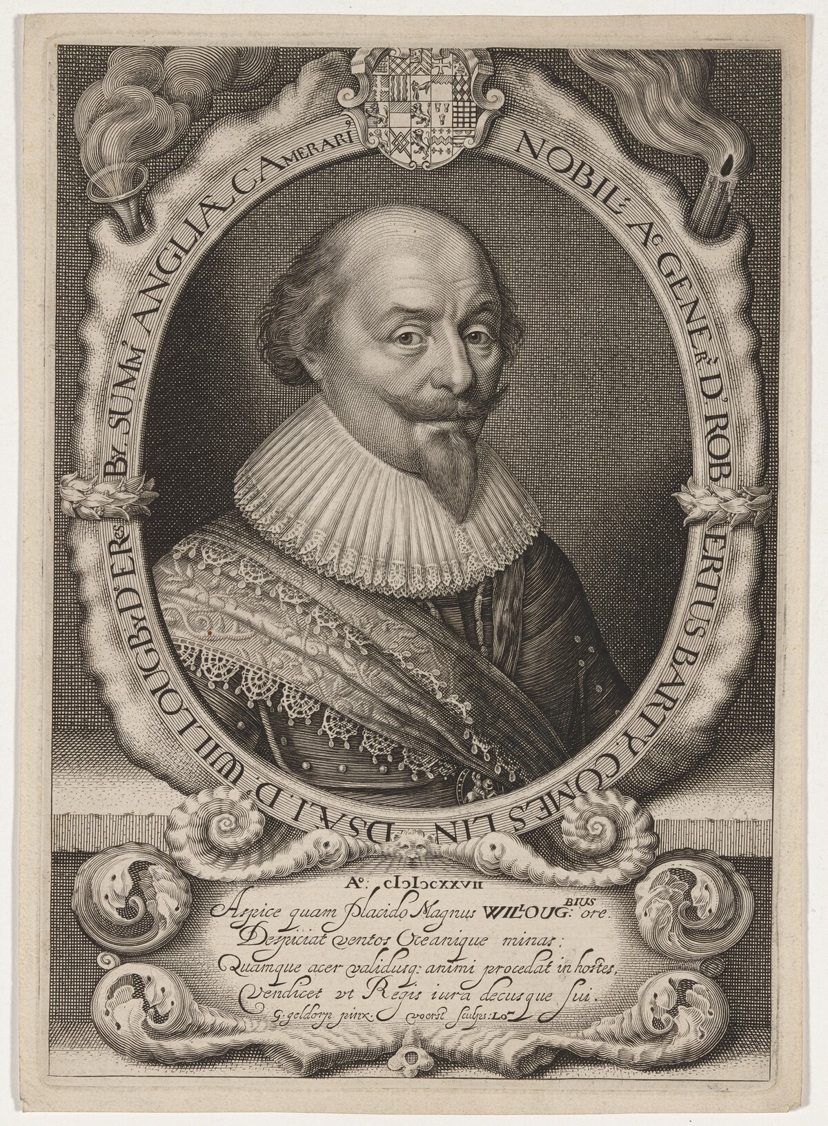 Robert Bertie, First Earl of Lindsey, Royalist, Fell at Edgehill by Robert van Voerst after Georg Geldorp