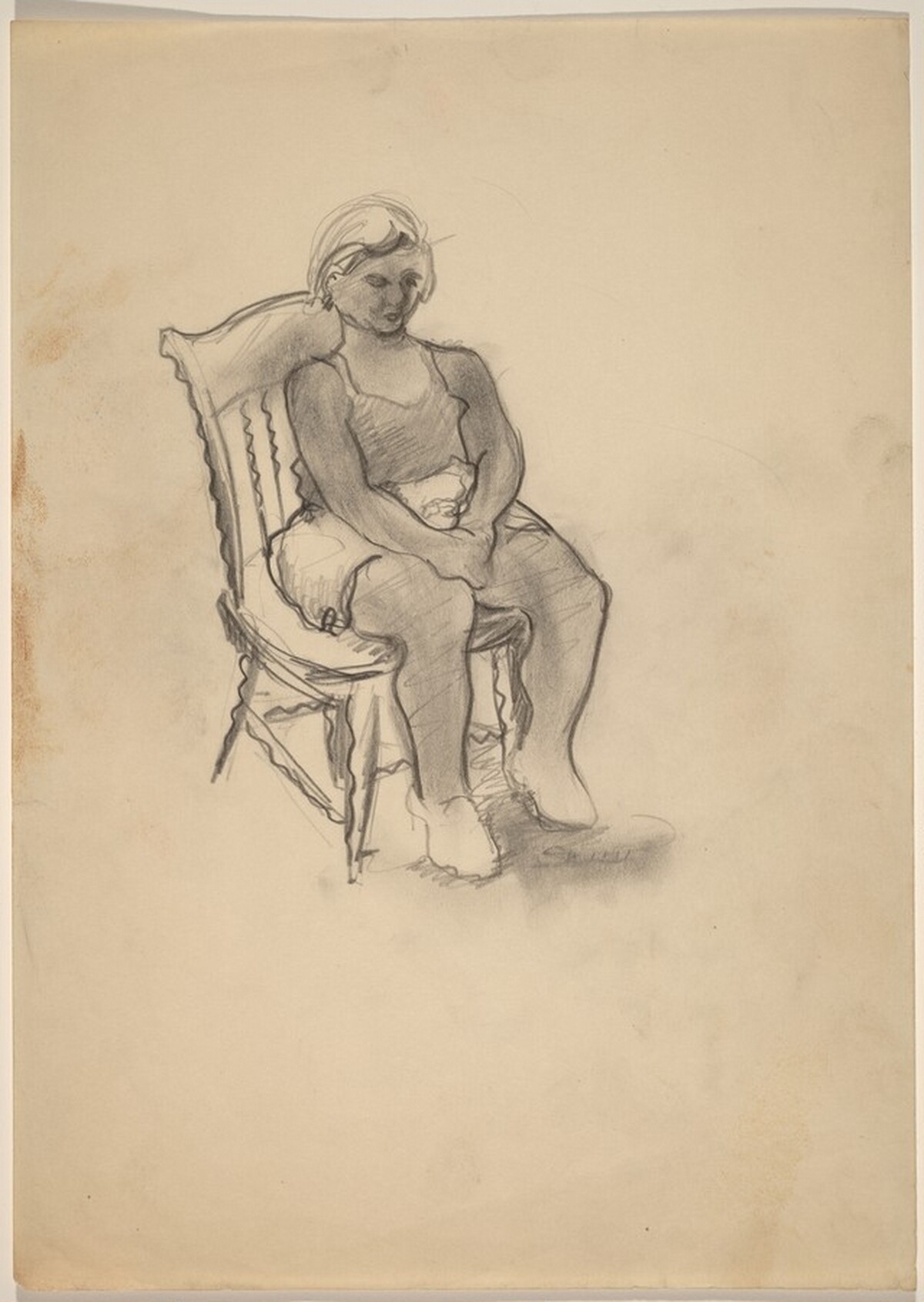 Woman Seated in a Chair, Hands Clasped in Lap by Mark Rothko