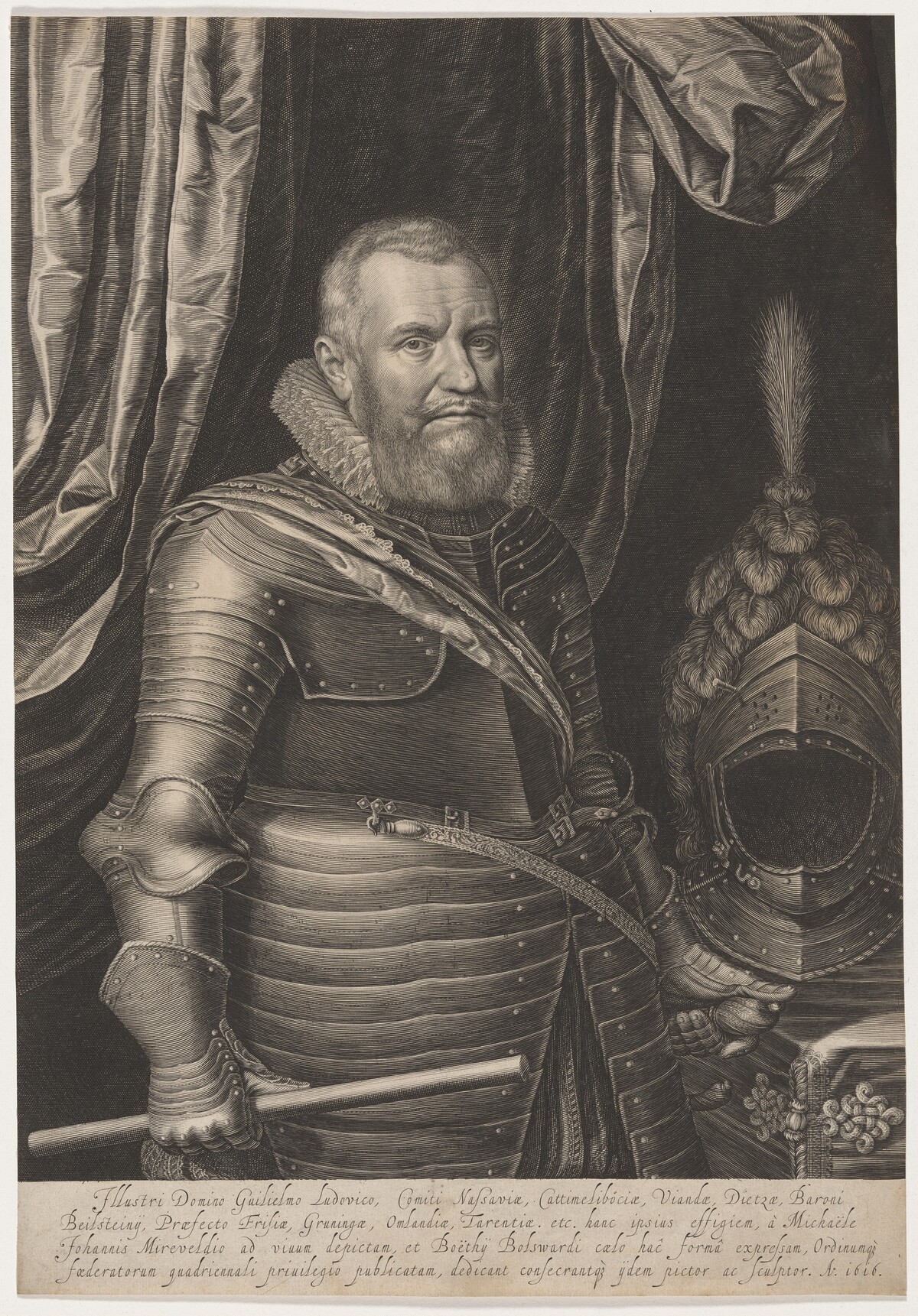 William Louis, Count of Nassau by Boëtius Adams Bolswert after Michiel van Miereveld