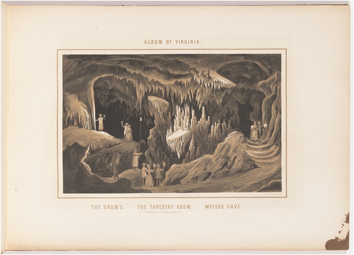 The Drums and the Tapestry Room, Weyers Cave by after Edward Beyer