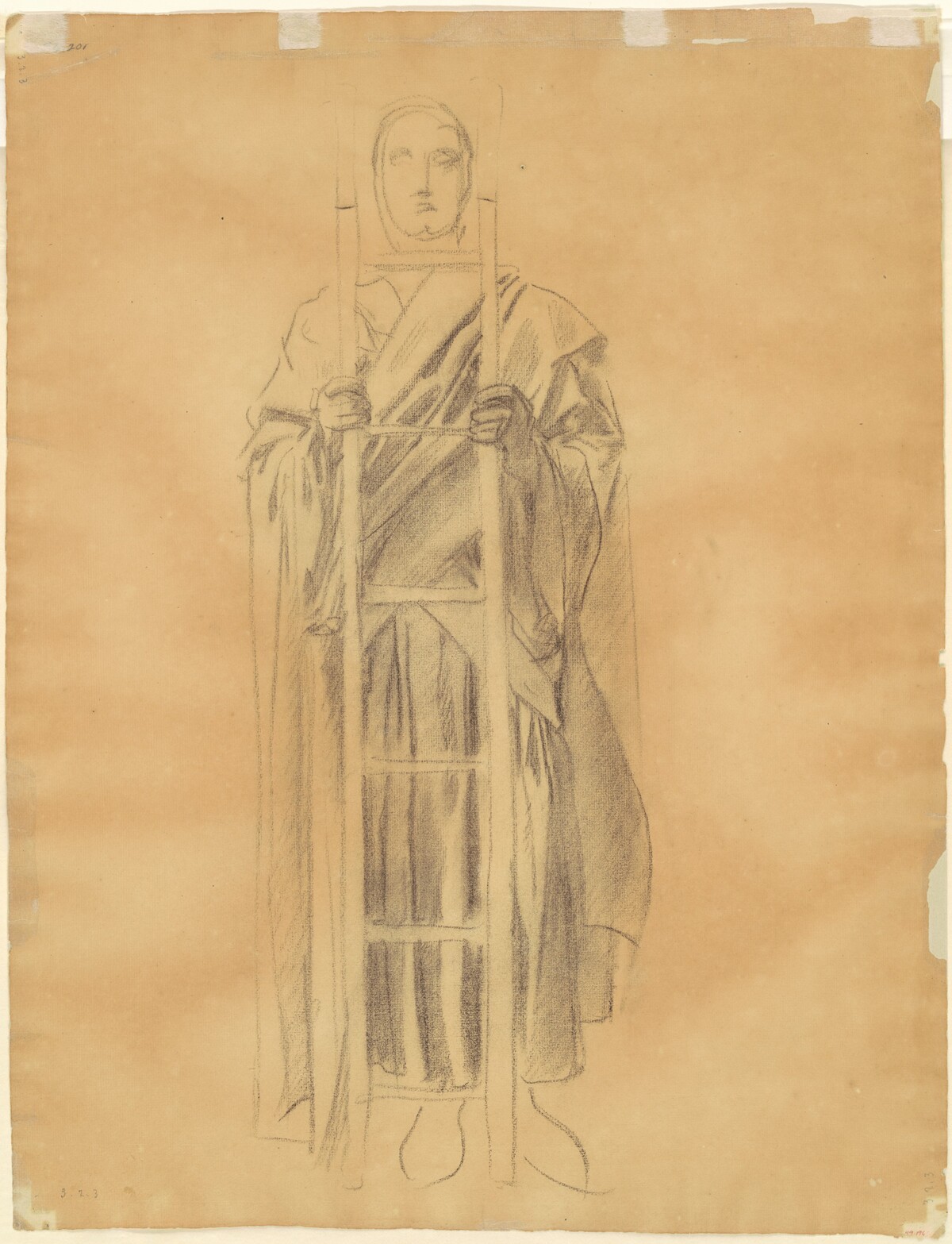 Study for "Dogma of the Redemption: Frieze of Angels" [verso] by John Singer Sargent
