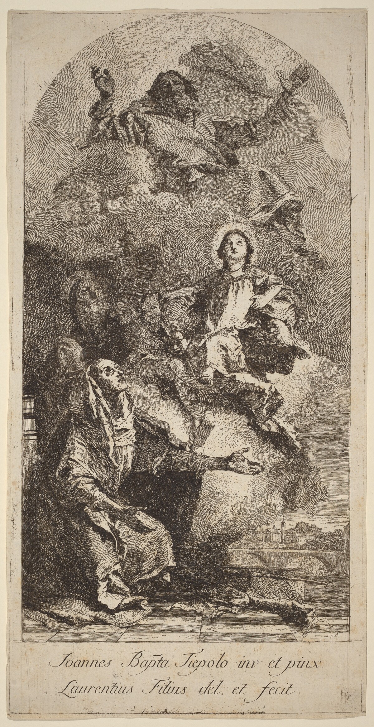 The Vision of Saint Anne by Lorenzo Baldissera Tiepolo after Giovanni Battista Tiepolo