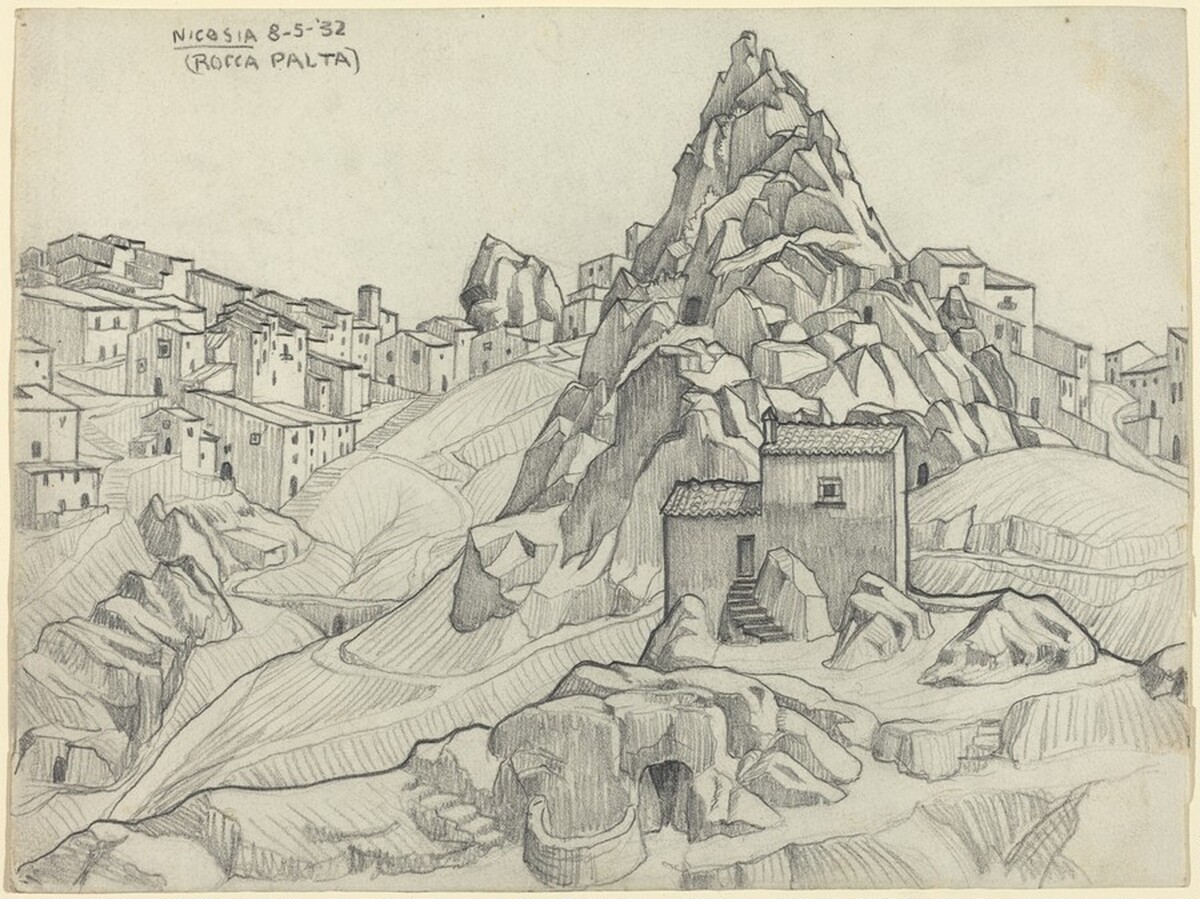 Nicosia, Sicily by M.C. Escher