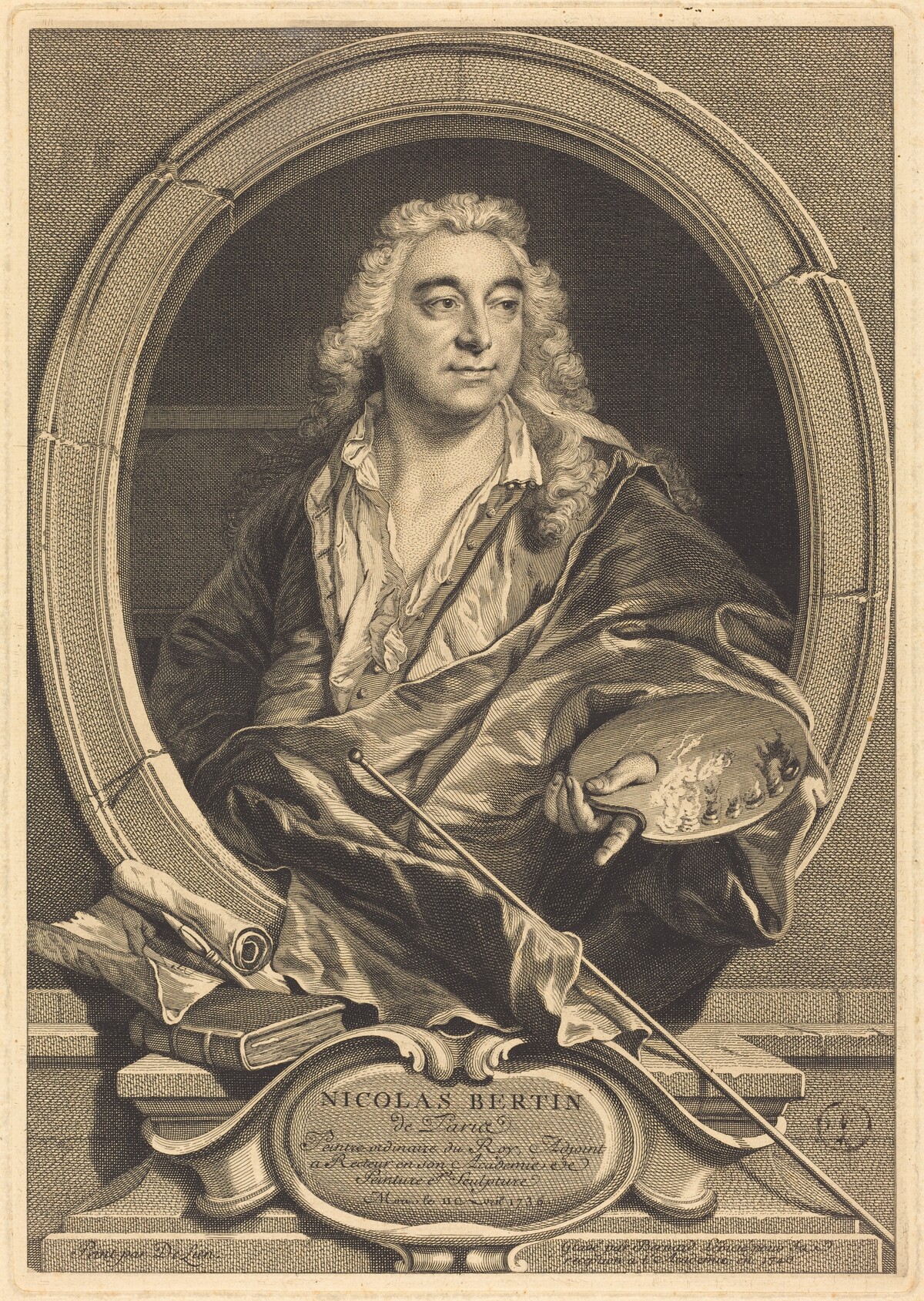 Nicholas Bertin by Bernard Lépicié after Jean-François Delyen