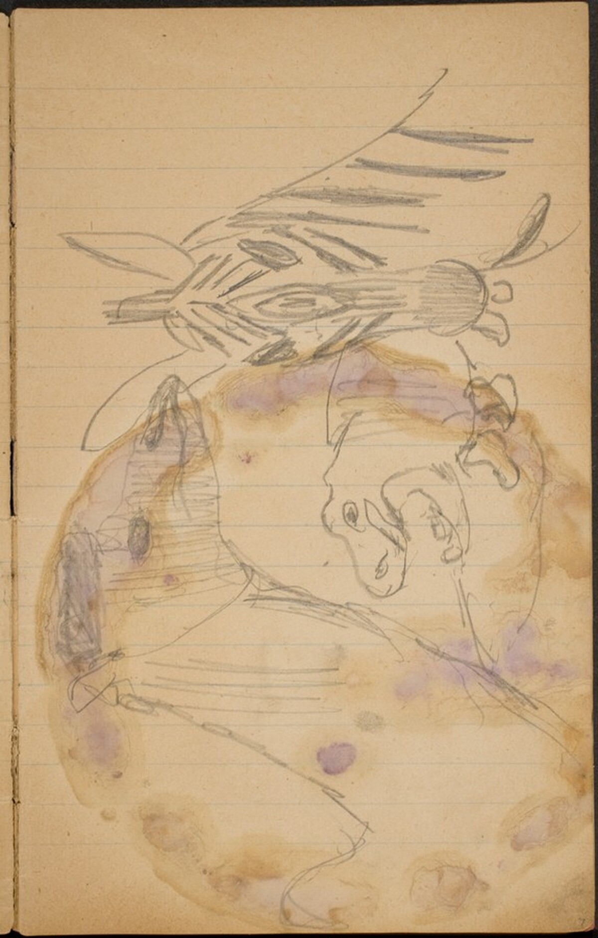 Kamel, Nilpferd, Zebra (Camel, Hippo, Zebra) [p. 7] by Max Beckmann