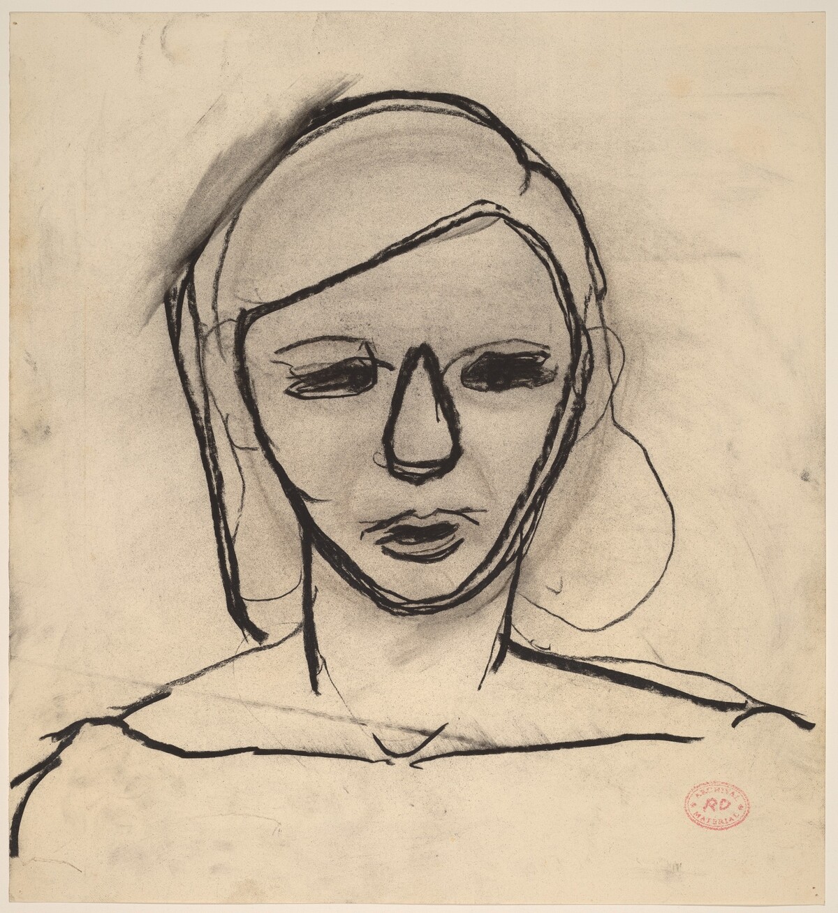 Untitled [female head] by Richard Diebenkorn