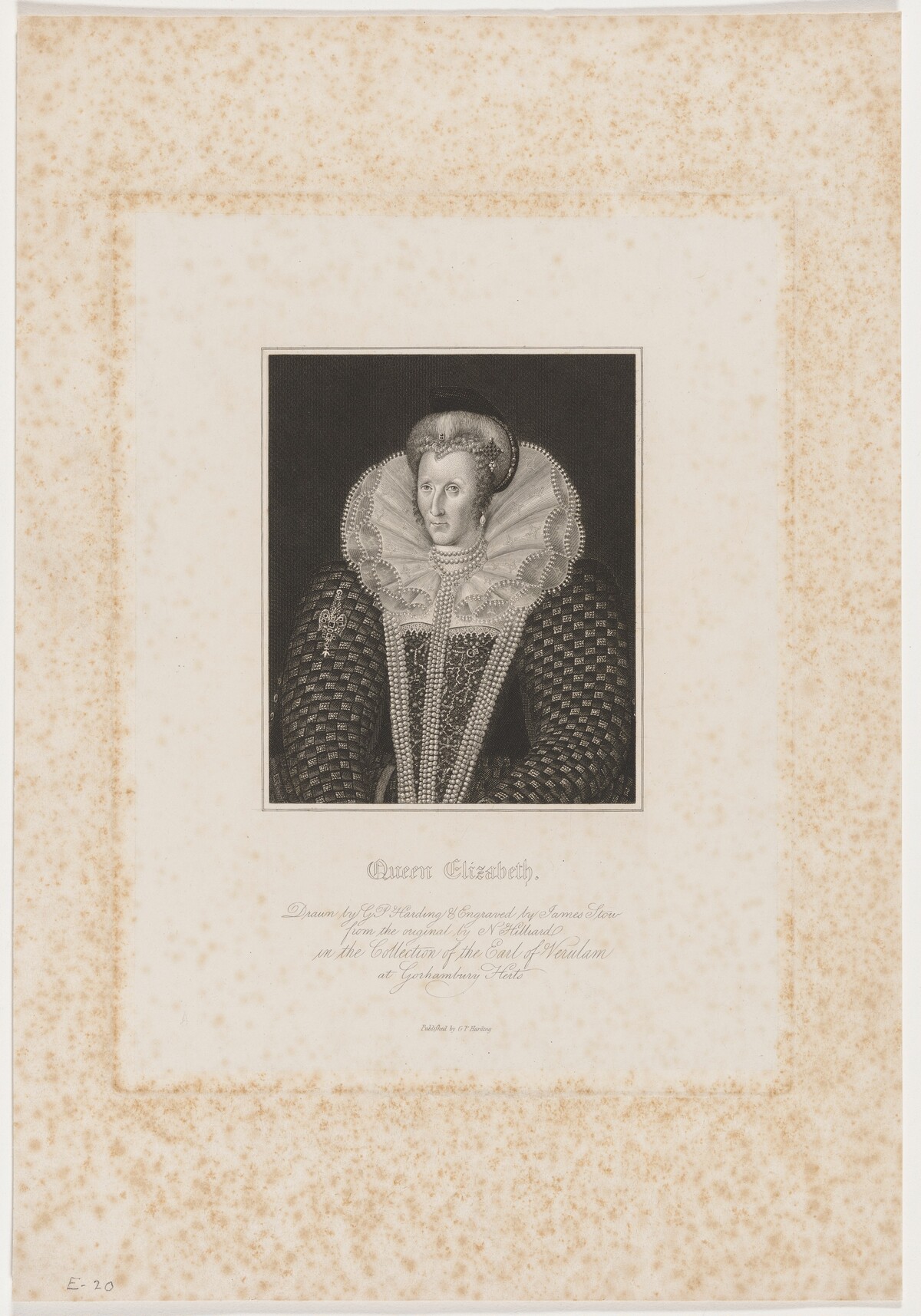 Queen Elizabeth by James Stow after Nicholas Hilliard