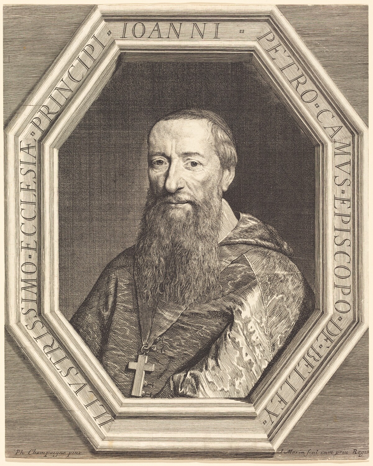Jean Pierre Camus by Jean Morin after Philippe de Champaigne
