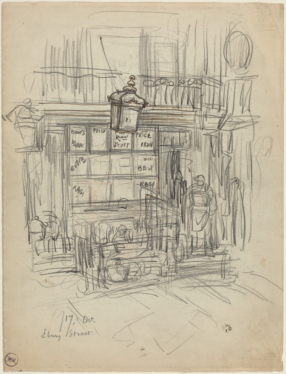 Ebury Street by Félix-Hilaire Buhot