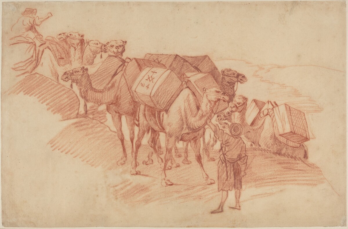 Camel Caravan by French 18th Century