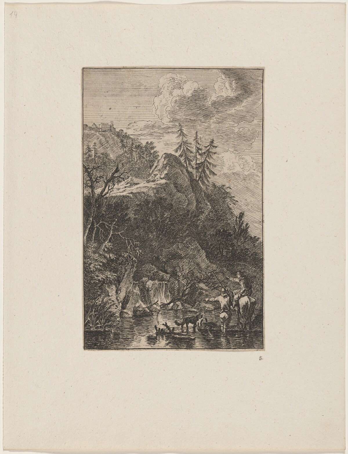 A Woman with a Horse and a Standing Man by Joachim Franz Beich