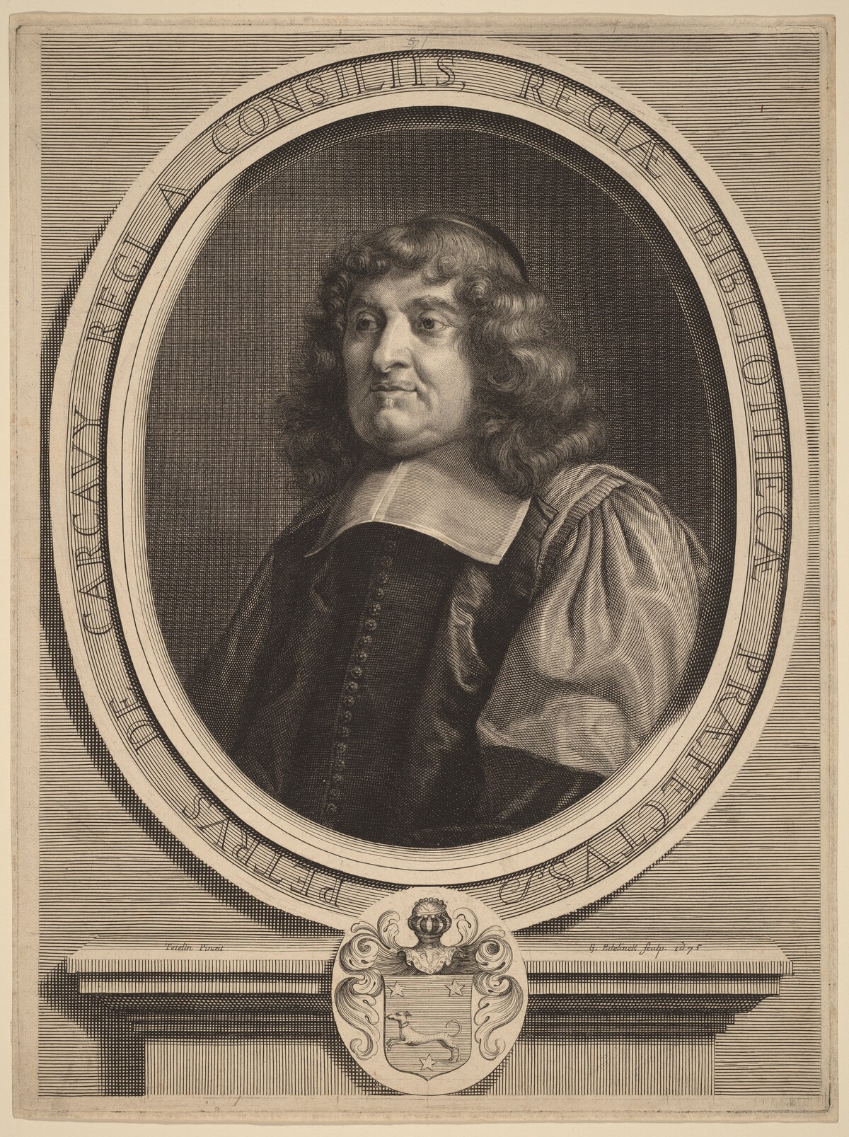 Pierre de Carcavy by Gerard Edelinck after Louis Testelin