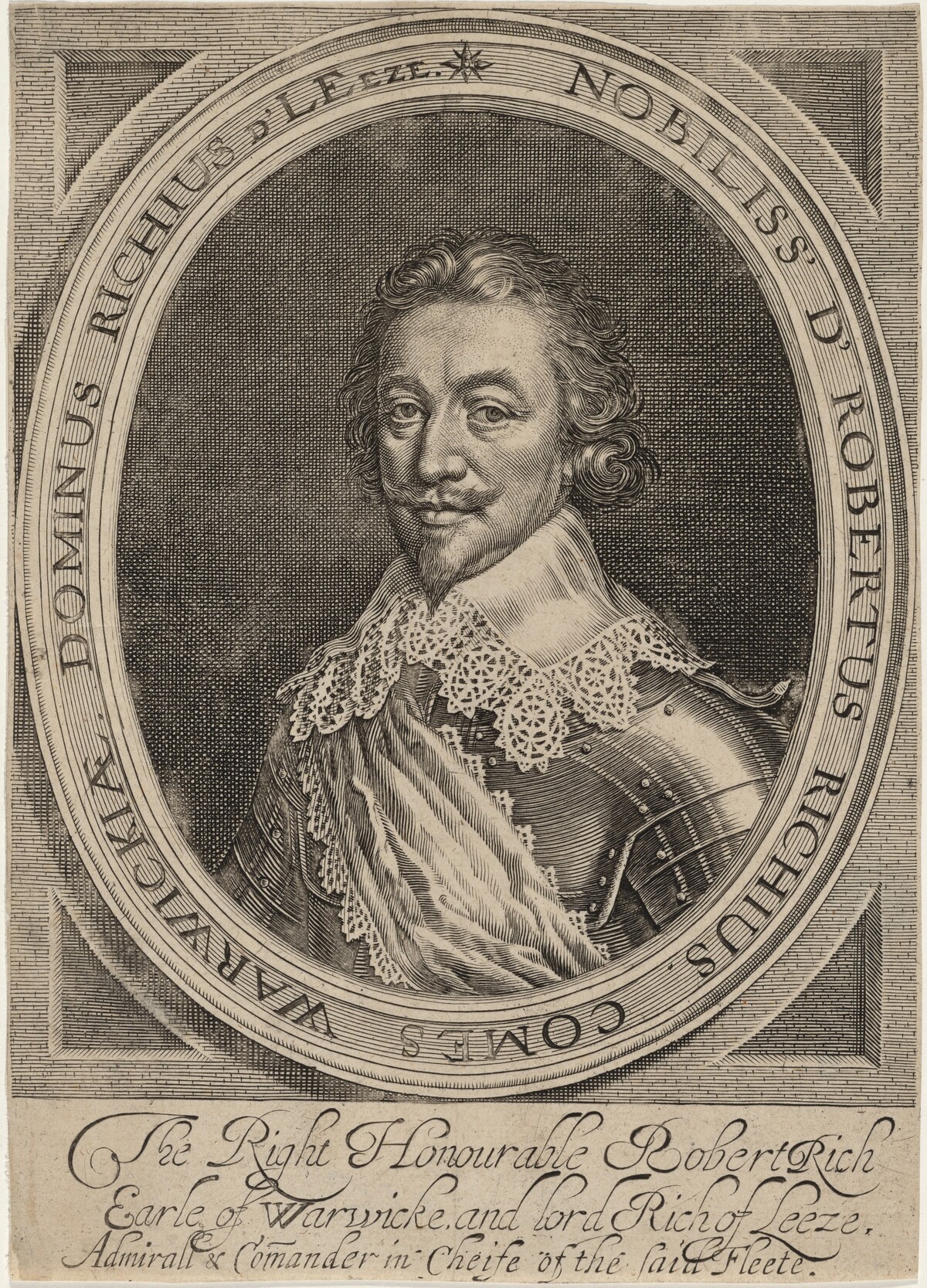 Robert Rich, Second Earl of Warwick by Attributed to Robert van Voerst
