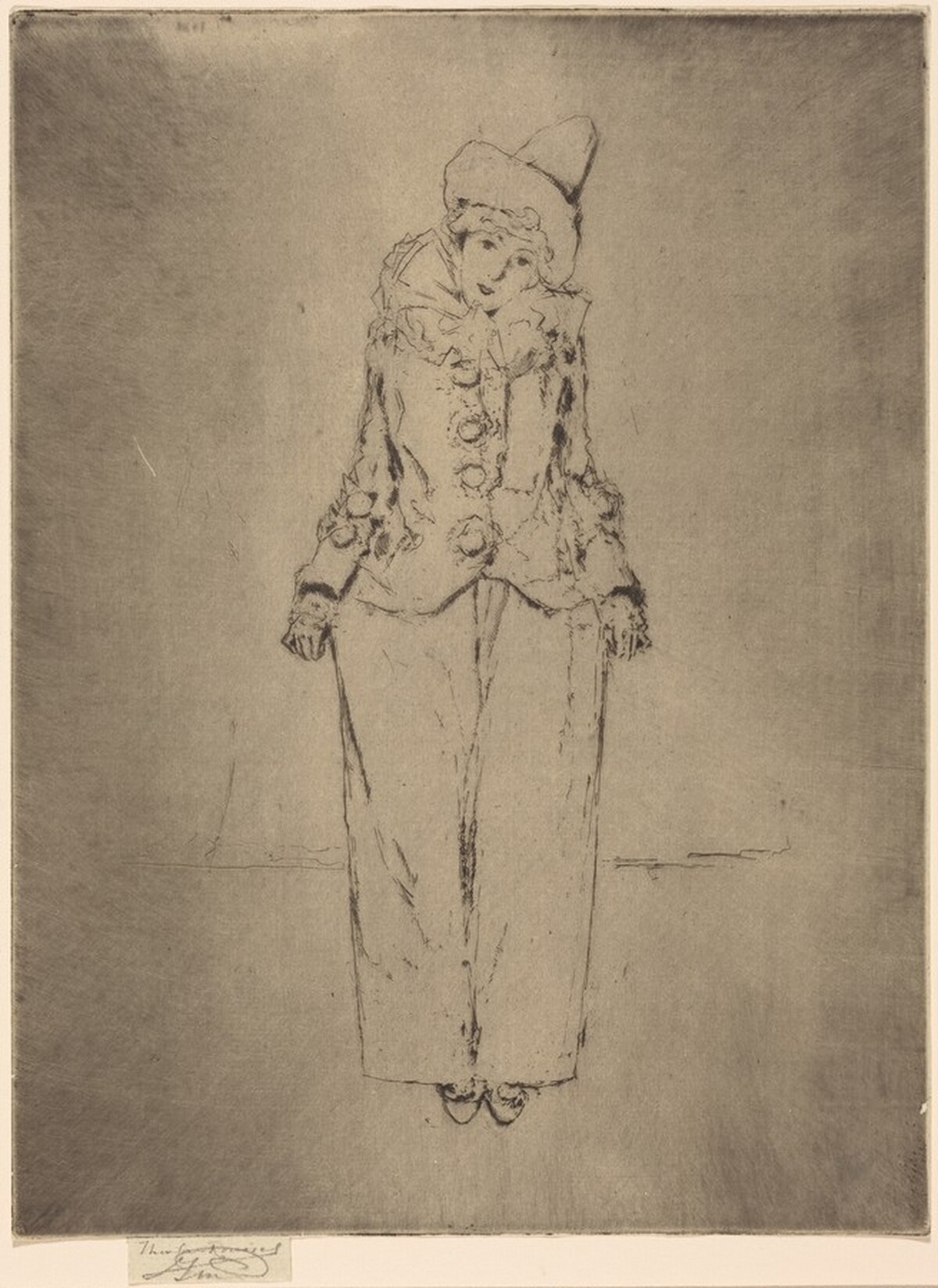 Pierrot en Pied, Portrait of the Lady  A.C. by Théodore Roussel
