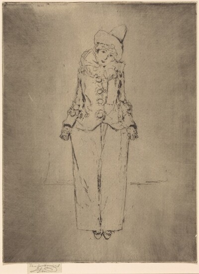 Pierrot en Pied, Portrait of the Lady  A.C.