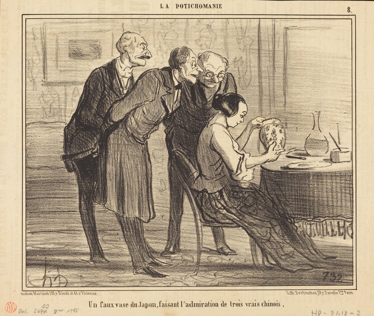 Un Faux vase du Japon faisant... by Honoré Daumier