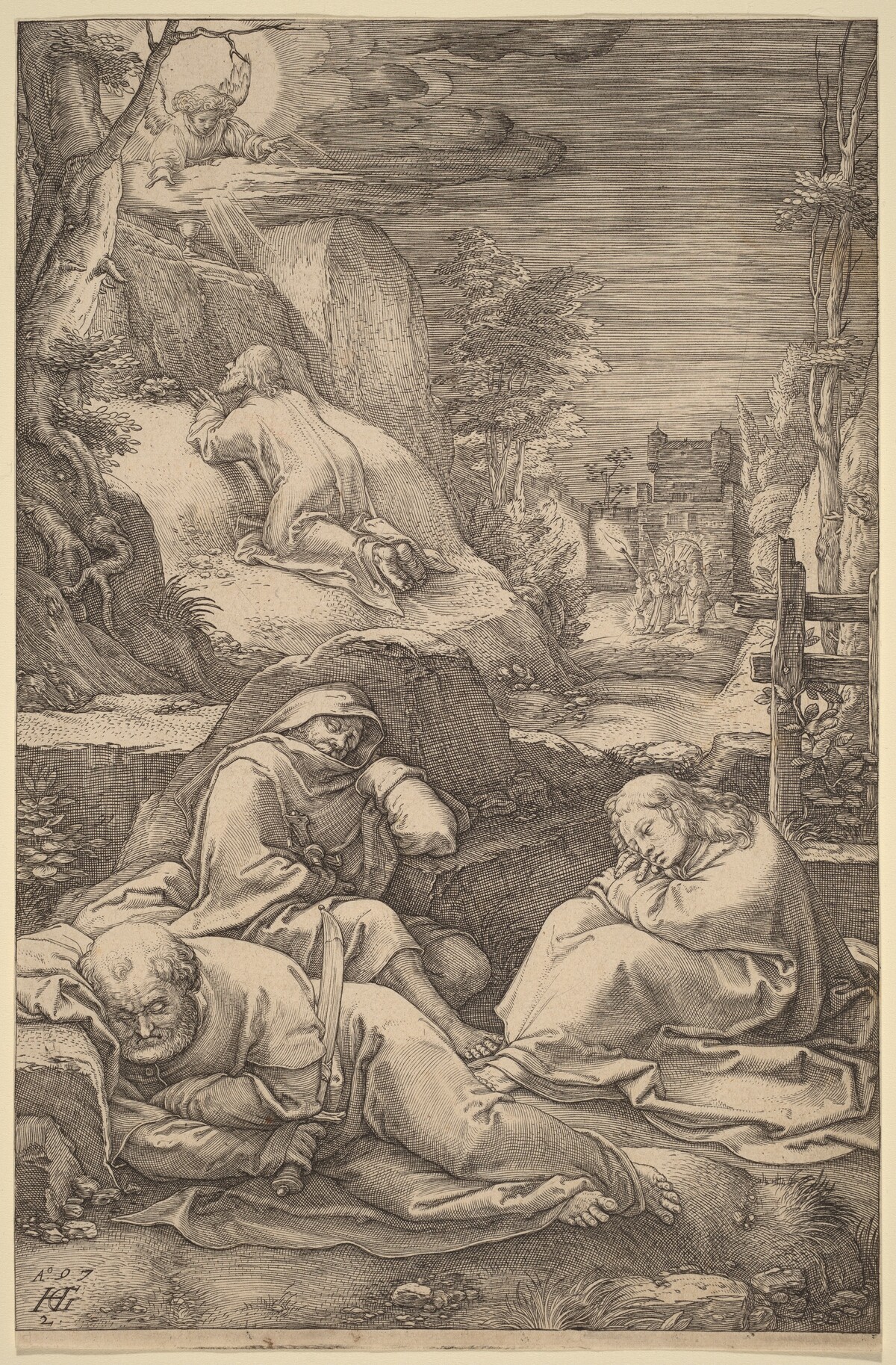 Christ on the Mount of Olives by Hendrik Goltzius