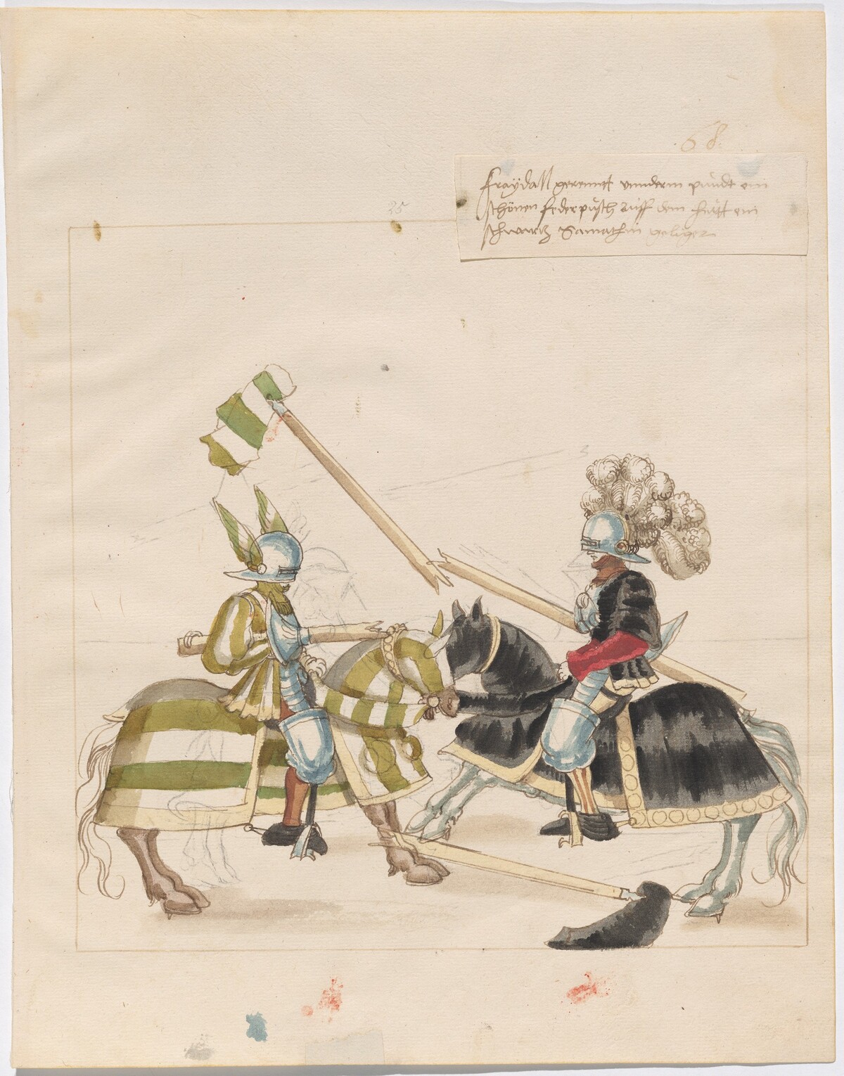 Mock Joust of War with Flying Shields by German 16th Century