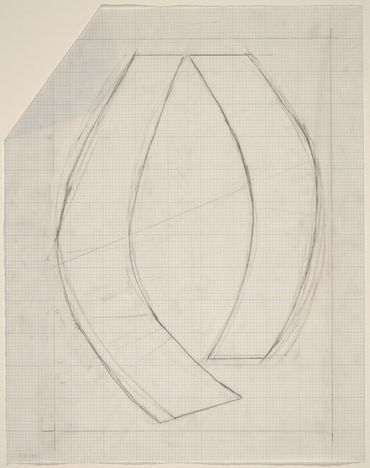 Sketch for "Building - Blocks for a Doorway" (O) by Vito Acconci